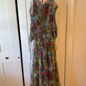 Elegant Floral Long Sleeve Dress